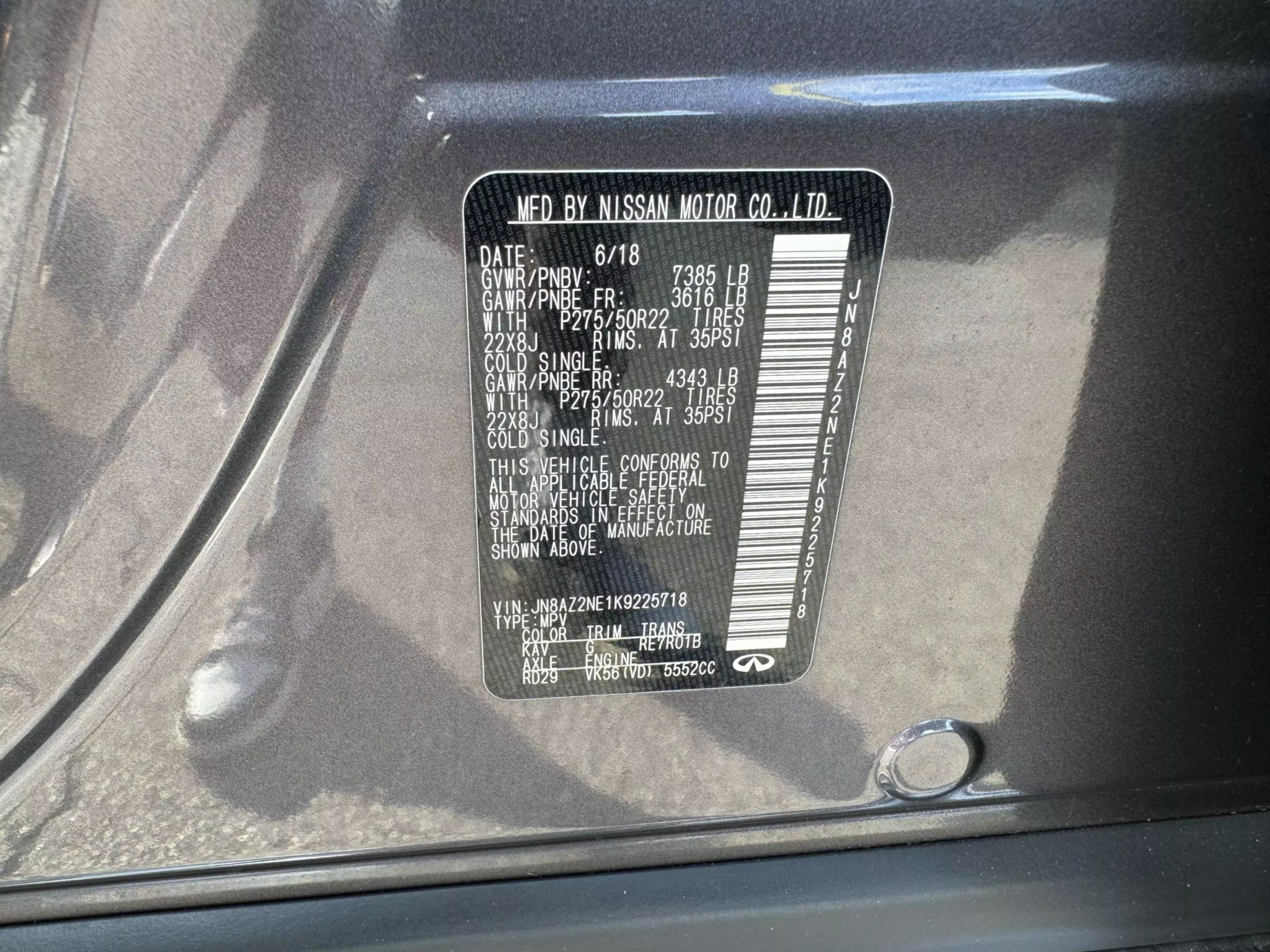 2019 Infinity QX80 Limited Sport Utility 4D